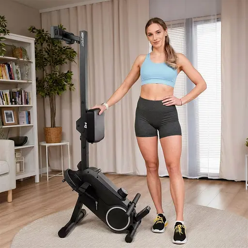 Гребний тренажер Hop-Sport Creek магнітний HS-055R чорний - фото 9