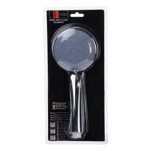 Душова лійка Globus Lux NSD-2011-LUX Blister 000009121, Хром - фото 1