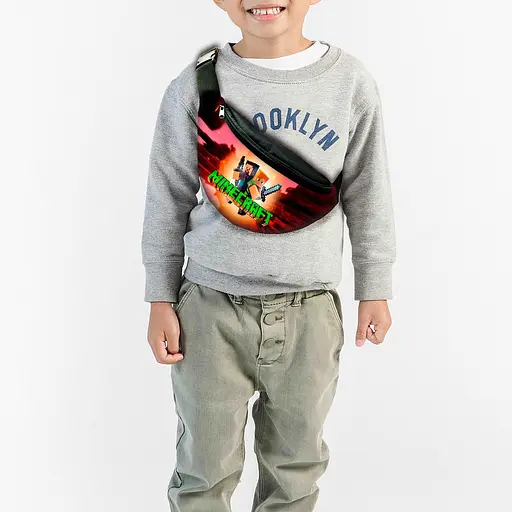 Сумка-бананка дитяча майнкрафт "Minecraft" з принтом ,32х15см,сумка для хлопчика через плече (00223)