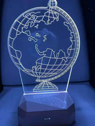 Светильник ночник 3D глобус USB, аккумулятор - фото 3