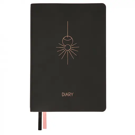 Дневник А5 Leo Planner недатированный Hypnotic мягкий черный 320 страниц (252703)