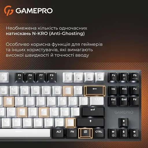 Клавіатура GamePro Genesis Joker 87% Red switches (MK124G) - фото 8