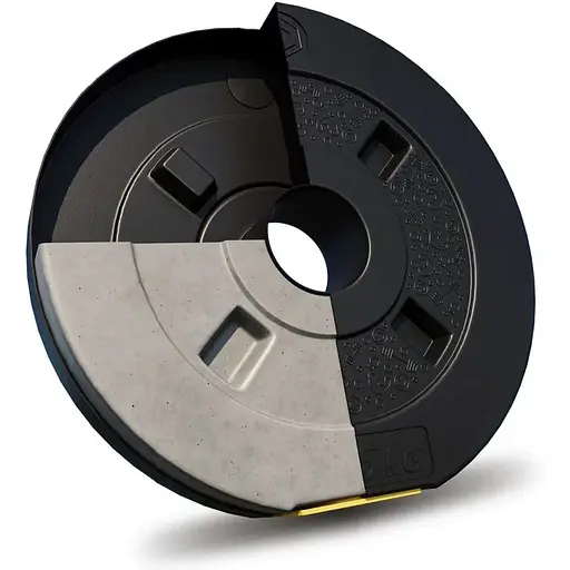 Набір композитних дисків Besport PowerPro 39кг для гантелей та штанг + 2 грифа - фото 3