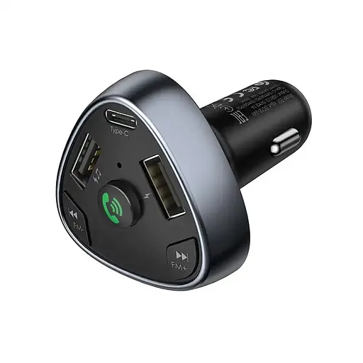 FM модулятор Hoco E51 PD 18W+QC 3.0 Black - фото 3