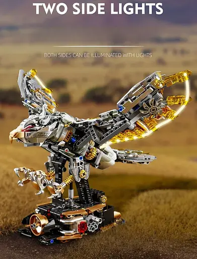 Конструктор орел MJI механический двусторонний для взрослых и детей живой мир 1168 деталей - фото 8