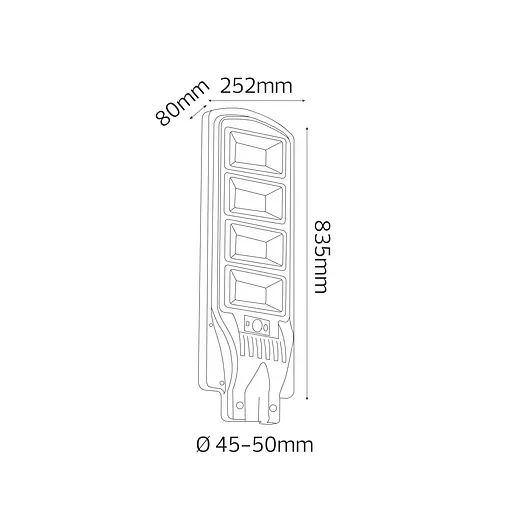 Світильник вуличний консольний на сонячній батареї з датчиком руху LED "GRAND-300" - фото 2