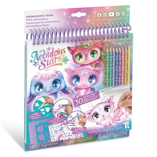 Набор для творчества Скетчбук: Звездные друзья Nebulous Stars 11141 с карандашами - фото 1