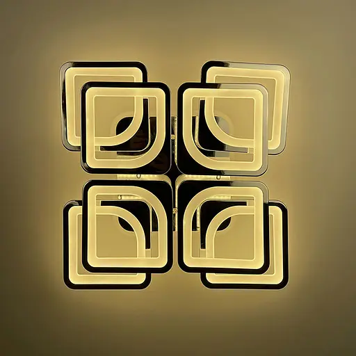 Світлодіодна LED люстра з RGB підсвіткою в корпусі кольору хром | Арт. A 2281/4+4 S RGB CH | Line F - фото 4