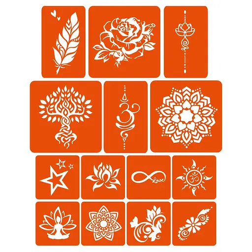 Набор хны с трафаретами для био-папа №4 henna-set-04 - фото 5