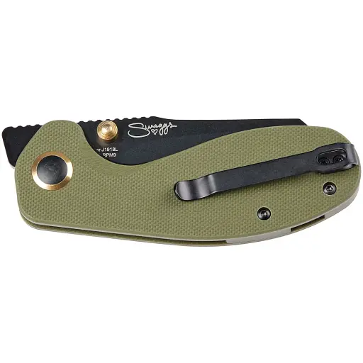 Ніж CJRB Maileah Large Black Blade Green - фото 4