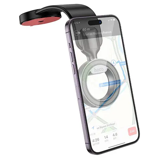 Холдер Hoco H71 Totem ring magnetic car holdercenter console Черный - фото 3