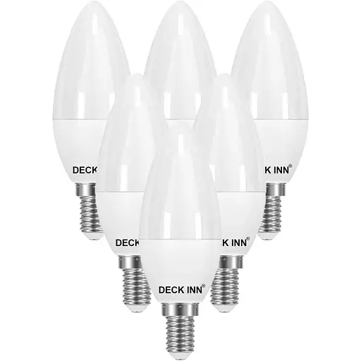 DECK INN 5шт 4w світлодіодних лампочок свічок E14