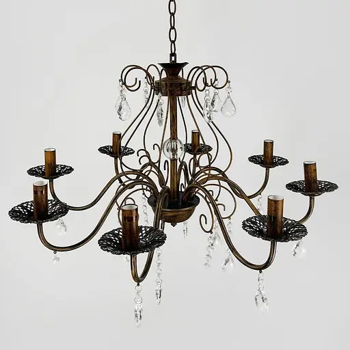 Вишукана люстра-підсвічник на 8 ламп у корпусі Ø 70 см | Арт. 6216/8 | Line F - фото 2