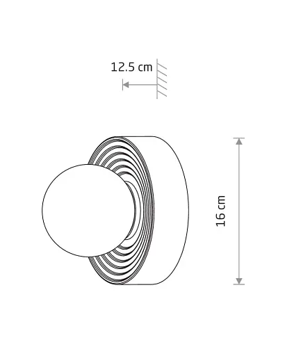 Бра, настінний світильник Nowodvorski 11748 Clay S G9 1x12W IP20 сірий - фото 2