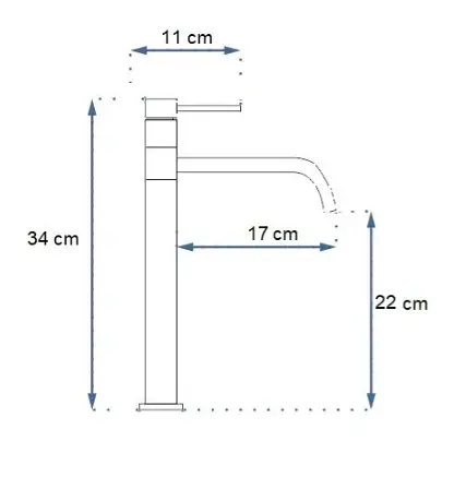 Смеситель для умывальника Rea Lugano Slim brushed gold высокий REA-B4420 Золотой - фото 5