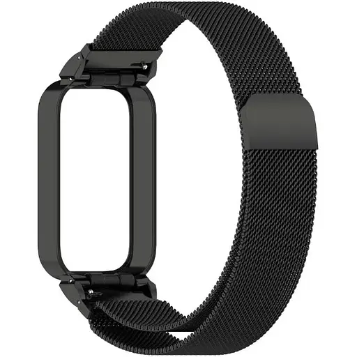 Ремешок DK CDK для Xiaomi Redmi Smart Band 3 Metal Milanese Loop Magnetic (018854) (black) - фото 2