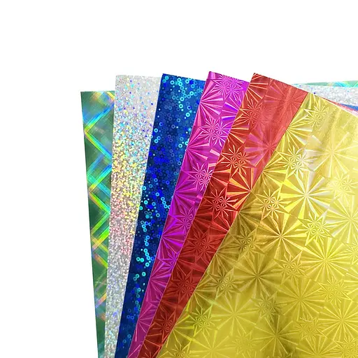 Набор цветного картона "Голографический" Апельсин АП-1112 А4, 6 листов - фото 2