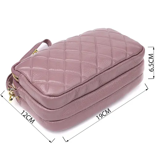 Женская сумка Vintage из натуральной кожи с тремя секциями 19х12х6.5 см sum0027597 - фото 4