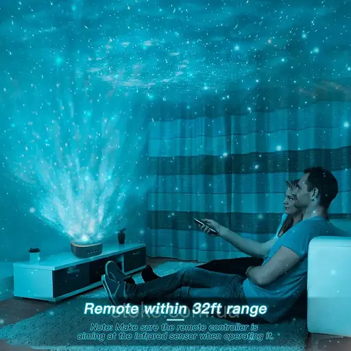 Звездный проектор Galaxy colorsmoon 2 в 1 с дистанционным управлением