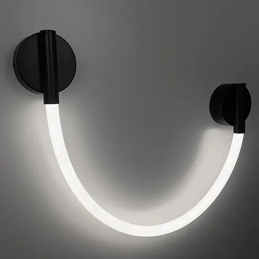 Современное бра с оплетенным неоном длиной 90 см Line F Арт. W210/800 BK - фото 5