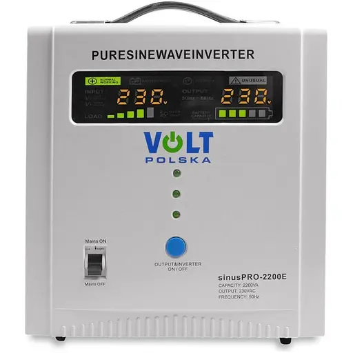 Джерело безперебійного живлення (ДБЖ) Volt Polska Sinus Pro 2200E 12/230V 1600/2200W (3SP092212E) [107988] - фото 2