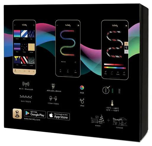 Twinkly Smart LED Гірлянда Twinkly Cluster RGB, 400, Gen II, IP44 кабель чорний - фото 2