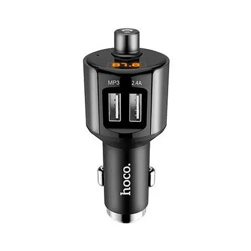 Зарядное устройство Hoco E19 Smart 2.4 A with wireless FM transmitter Metal серый - фото 1