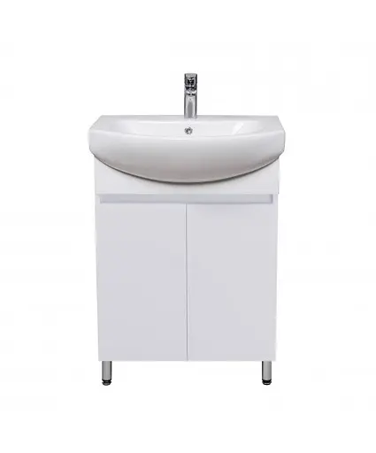 Тумба Мойдодир Temp 60 підлогова з умивальником Runa 60 Білий - фото 2