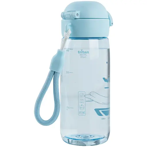 Бутылочка для воды Kite Cat 480 мл голубая (K25-1236-2) - фото 2