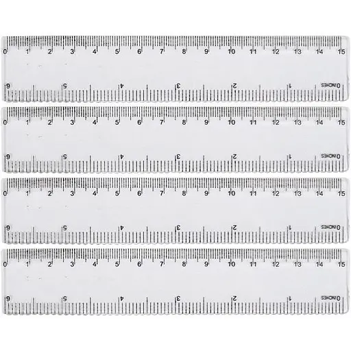 Лінійка прозора Bambi 8815 пластикова, 15 см