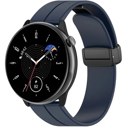 Ремешок DK CDK для Xiaomi Mibro Air 20mm Silicone Sport Magnetic (016443) (dark blue) - фото 2
