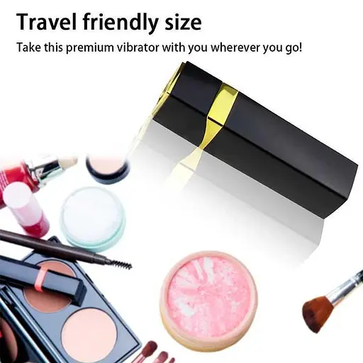 Вібратор для клітора "Секретна помада" 10 режимів USB 9,5 см Чорний K0927-2 - фото 2