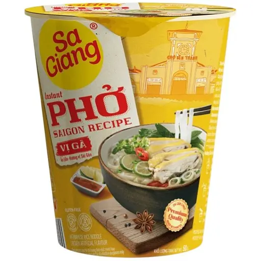 Лапша рисовая Sa Giang Chicken Flavor Instant Pho 50 г