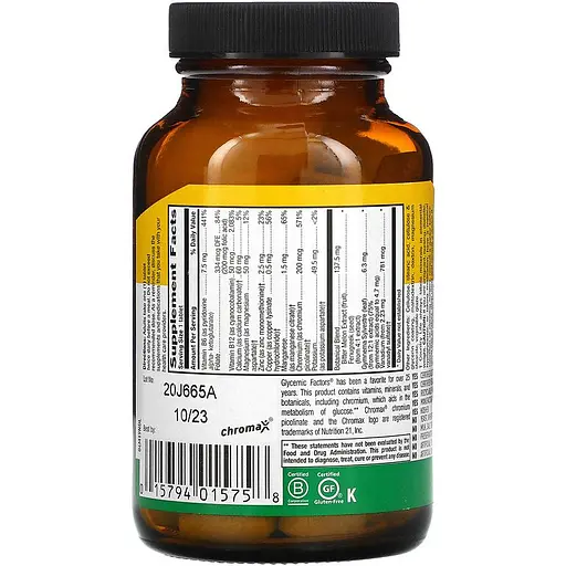 Комплекс для стабілізації глікемічного індексу Country Life Glycemic Factors 100 пігулок - фото 2