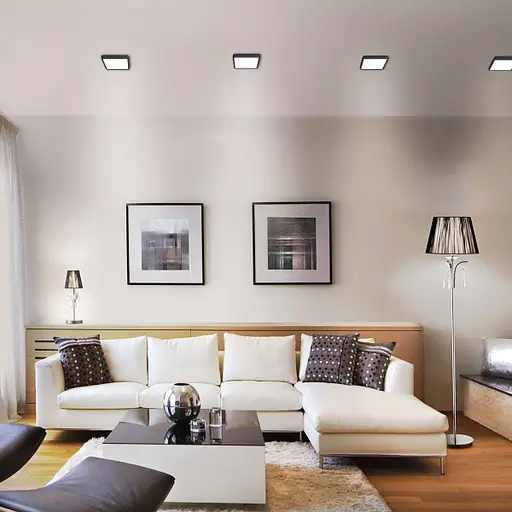 LED світильник накладний квадрат Videx 18W 5000K Black - фото 3