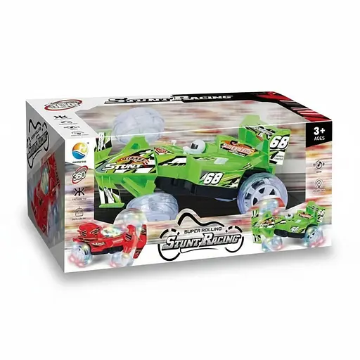 Радиоуправляемая трюковая машина FA 9822-01, вращение передней оси 360°, звук, свет, аккумулятор 4.8 V, красная - фото 2