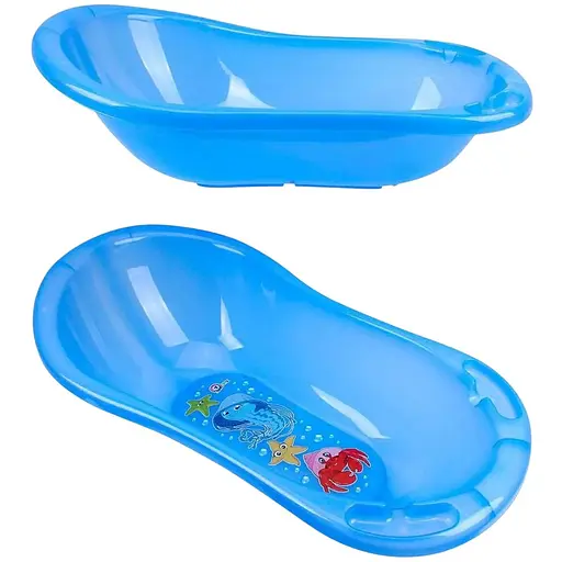 Дитяча ванночка Technok Toys 9451 синя з кольоровим принтом - фото 3