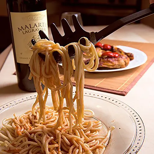 Набір кухонних речей пластиковий з 6 предметів (вінчик, ополоник, лопатка, щипці), Kitchen Master Чорний 86565 - фото 5