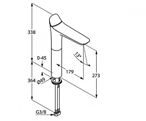 Смеситель для умывальника Kludi Ambienta 532980575 - фото 4
