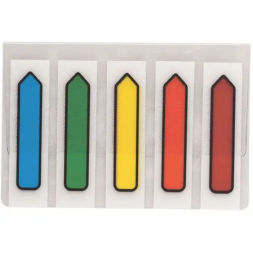 Закладки пластиковые с клеящим слоем Buromax Neon 45x12 мм 100 шт. (BM.2304-98) - фото 2