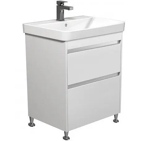 Тумба Мойдодир Prime 60 з умивальником Vivace 60 на ніжках Білий - фото 1