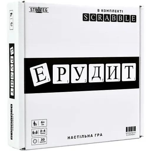 Настільна гра Strateg Ерудит 30640 Різнокольоровий - фото 1