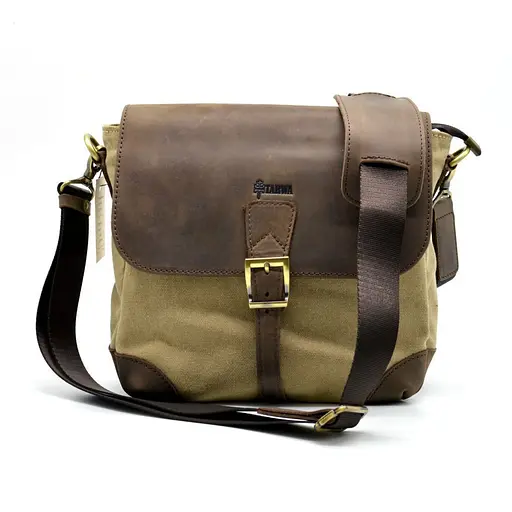 Чоловіча шкіряна сумка через плече TARWA 25х26х8.5 см sum0025867 - фото 1