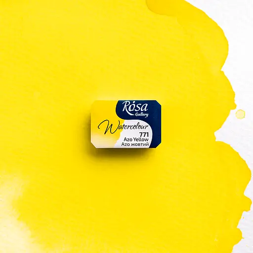 Фарба акварельна AZO жовтий (771) 2.5 мл Rosa Gallery - фото 2