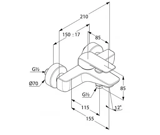 Змішувач для ванни Kludi Ameo 414450575 - фото 2