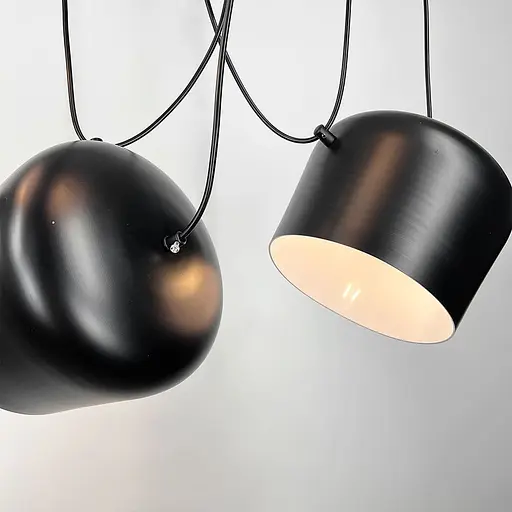 Светильник на 5 металлических плафонов с культовым дизайном Line F | Ст. MJ92/5 BK - фото 5