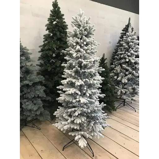 Елка Hvoya Traditional Slim литая 220 см заснеженная - фото 3