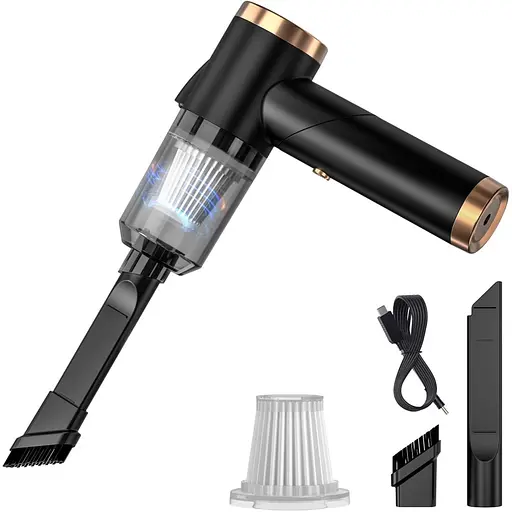 Пылесос автомобильный Q8 портативный аккумуляторный мощный Black (16315) - фото 2