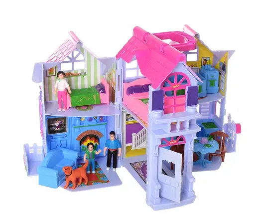 Домик раскладной F611 Sweet Home с фигурками, с мебелью, в коробке (6903168541016) - фото 1