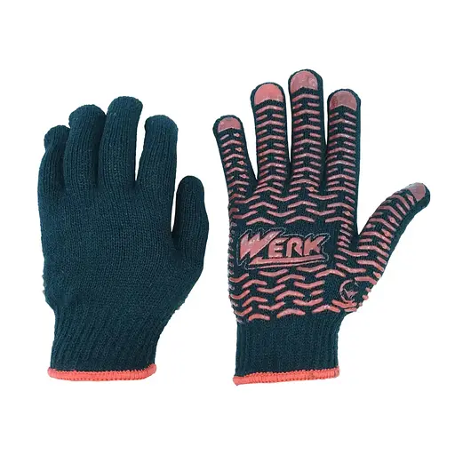 Рукавички ХБ чорні червоний ПВХ Werk WE2167 (148185) - фото 2